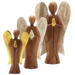 Anjel vyrezávaný z dreva - Láska - 15cm